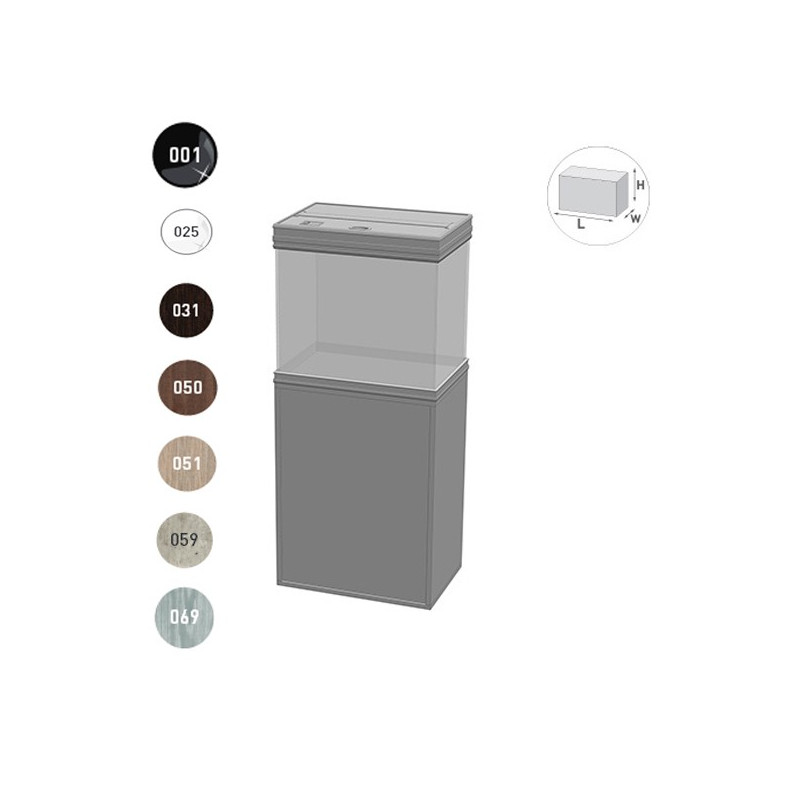 Aquatlantis Meuble Fusion 70 (70x50x65cm) portes bois 40mm