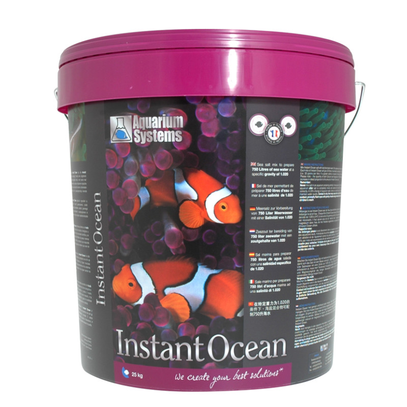 Instant Ocean 20kg pour 750 litres en seau (disponible en magasin)