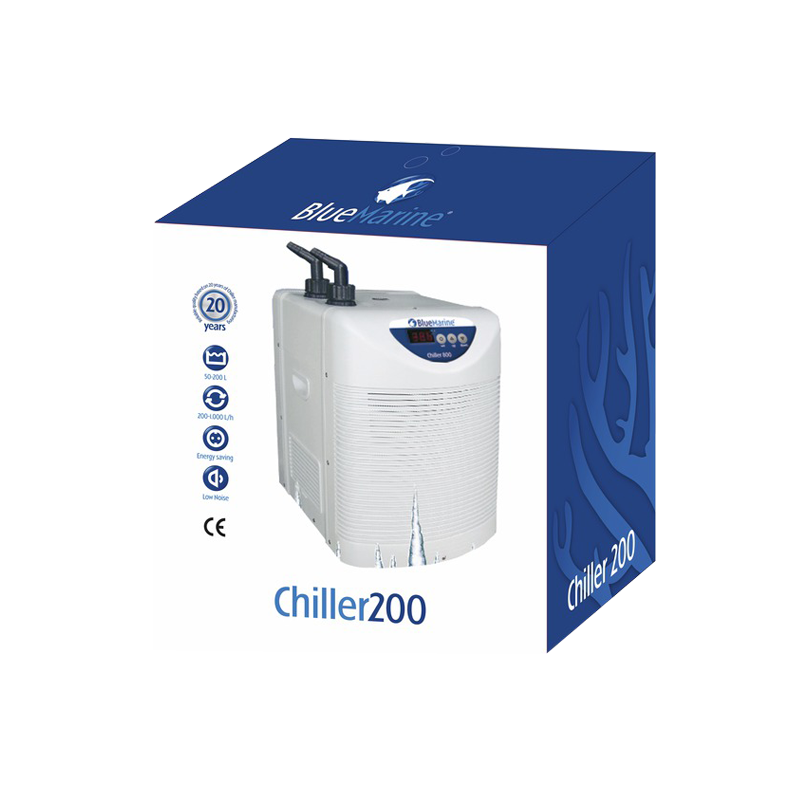 Refroidisseur BlueMARINE 200 pour aquarium de 50 à 200 litres (Pompe offerte avec tuyauterie)
