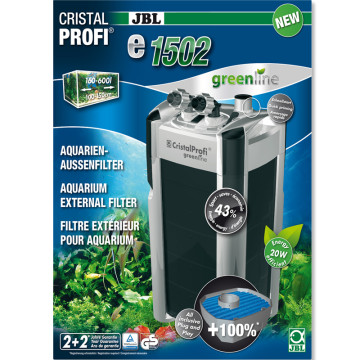 JBL CristalProfi e1502 greenline  pour aquariums de 200 à 700 litres
