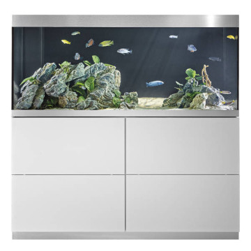 Oase aquarium HighLine Optiwhite 400 blanc (aquarium & meuble) + bon d'achats 10% plantes et poissons