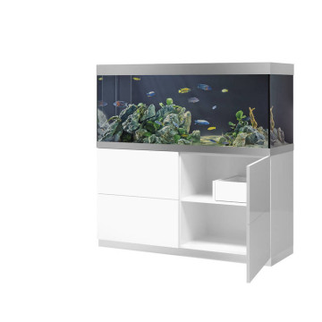 Oase aquarium HighLine Optiwhite 400 blanc (aquarium & meuble) + bon d'achats 10% plantes et poissons