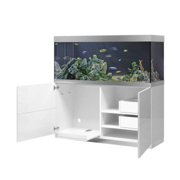 Oase aquarium HighLine Optiwhite 400 blanc (aquarium & meuble) + bon d'achats 10% plantes et poissons