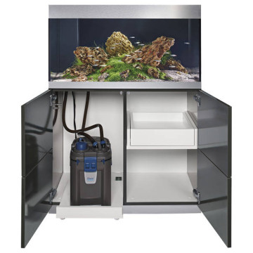 Oase aquarium HighLine Optiwhite 200 anthracite (aquarium & meuble) + bon d'achats 10% plantes et poissons