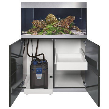 Oase aquarium HighLine Optiwhite 200 anthracite (aquarium & meuble) + bon d'achats 10% plantes et poissons