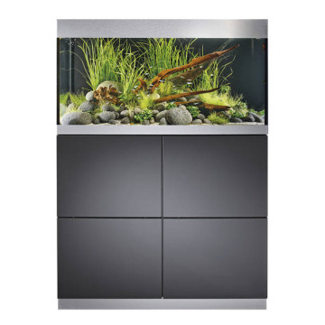 Oase aquarium HighLine Optiwhite 200 anthracite (aquarium & meuble) + bon d'achats 10% plantes et poissons