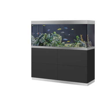 Oase aquarium HighLine Optiwhite 400 anthracite (aquarium & meuble) + bon d'achats 10% plantes et poissons