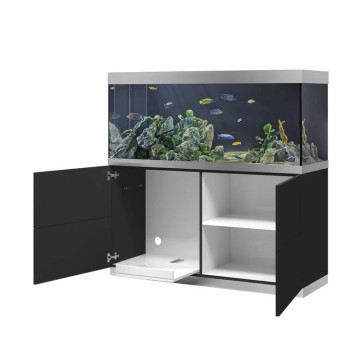 Oase aquarium HighLine Optiwhite 400 anthracite (aquarium & meuble) + bon d'achats 10% plantes et poissons