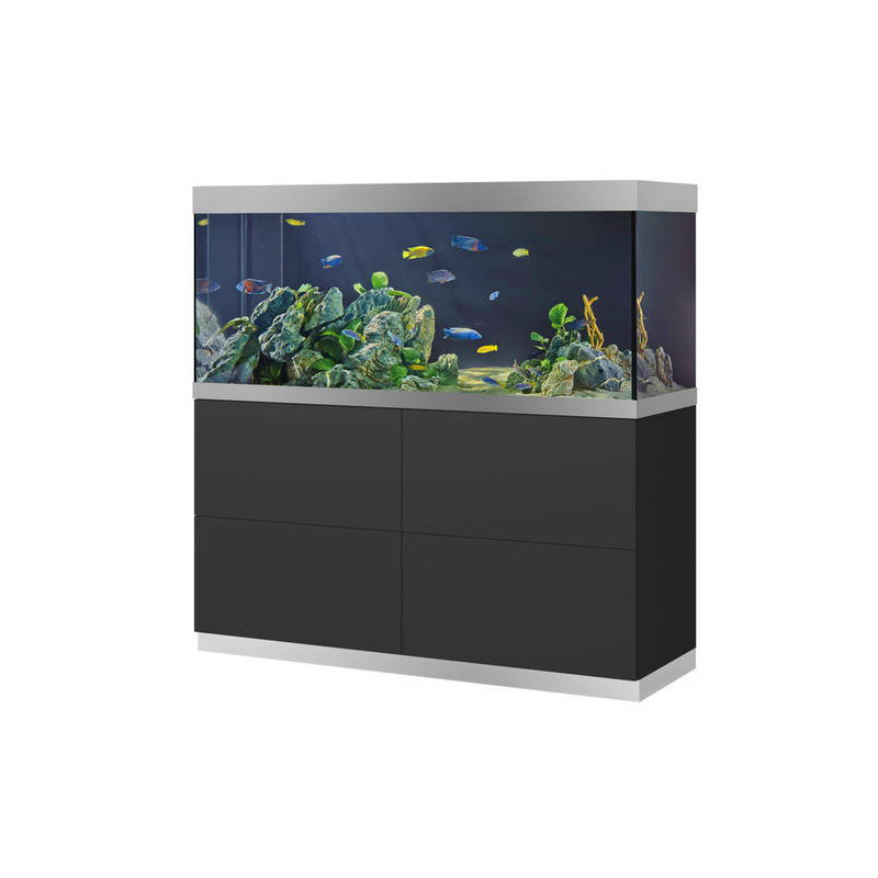 Oase aquarium HighLine Optiwhite 400 anthracite (aquarium & meuble) + bon d'achats 10% plantes et poissons