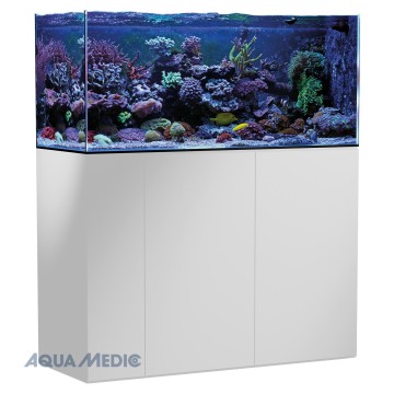AquaMedic Armatus 400 Blanc aquarium d'eau de mer complet avec système de filtration + 162.50€ en bon d'achats de vivant