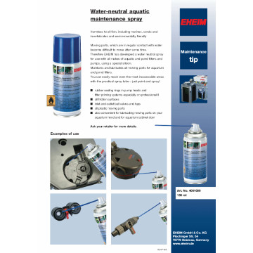 EHEIM spray lubrifiant silicone 150ml