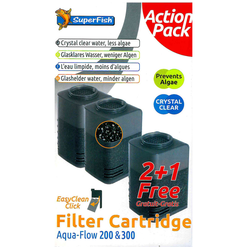 Superfish aquaflow 200 & 300 crystal cartridge 2+1 promo