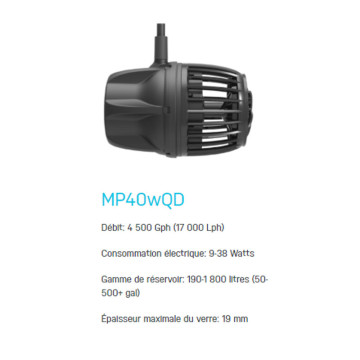 Ecotech pompe de brassage Vortech MP40W QD