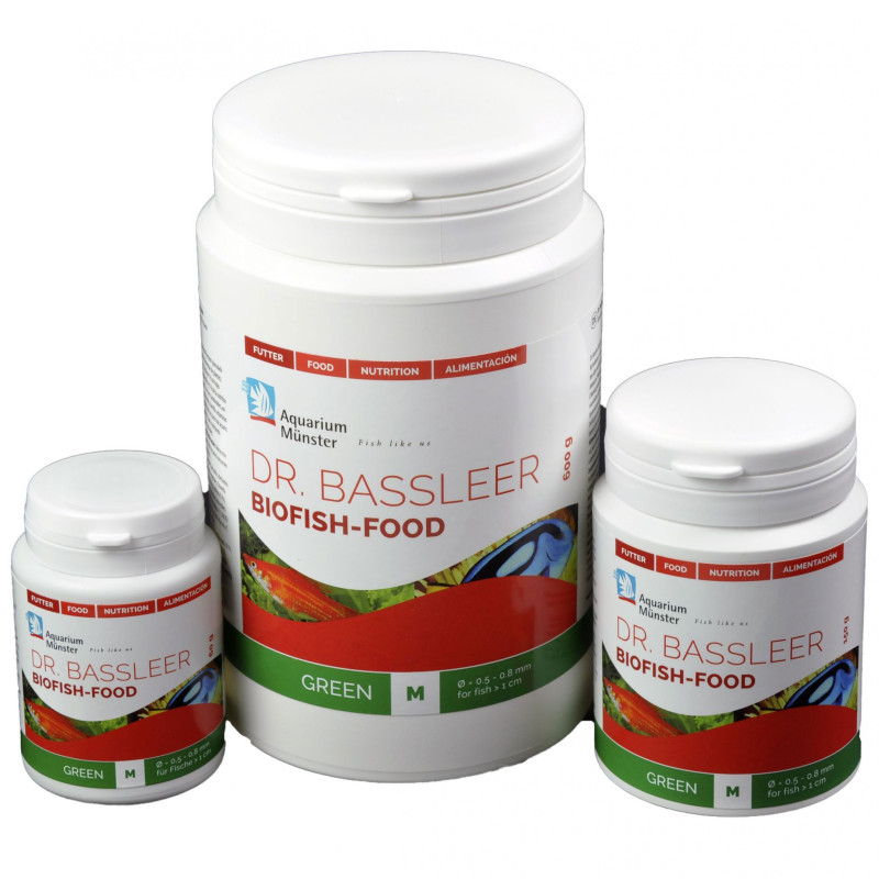 Dr.Bassleer Biofish Food green L 0,8 – 1,2 mm: pour les poissons de plus de 5 cm