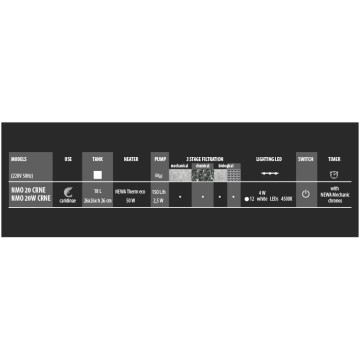 NeWa More® caridinae aquarium NM0 20 CRNE blanc