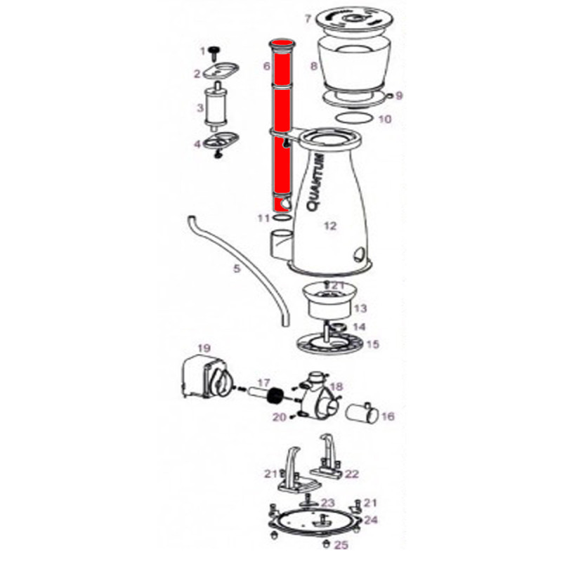 Nyos contrôle de niveau avec vis d'ajustement fine pour Nyos Quantum 120