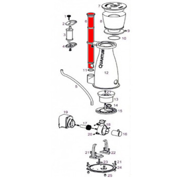Nyos contrôle de niveau avec vis d'ajustement fine pour Nyos Quantum 160
