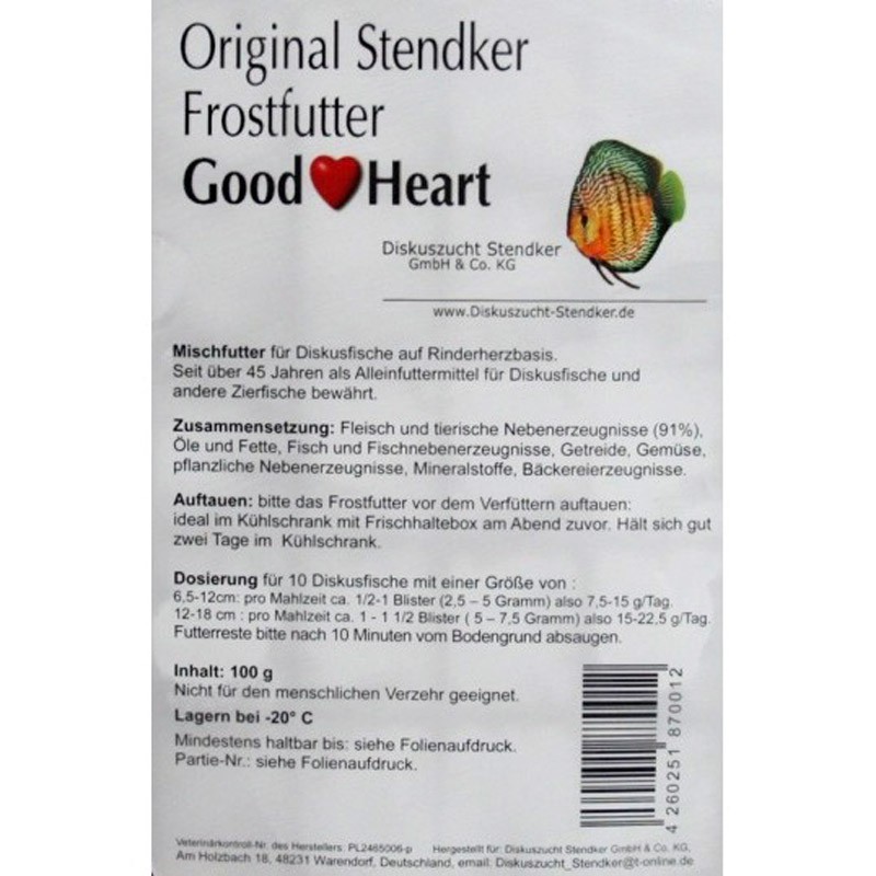 Aliment surgelé Stendker Good♥Heart lot de 10 plaquettes de 100gr