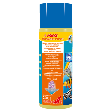 Sera phosvec·clear 500ml suffisant pour : 2.000 litres