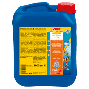 Sera phosvec·clear 5.000 litres suffisant pour : 20.000 litres