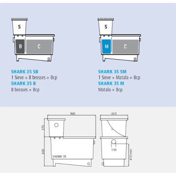 Aquatic Science Shark 35 sieve- Matalas - Biocerapond 