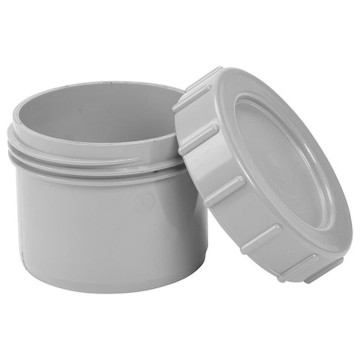 PVC Bouchon 110mm à visser gris