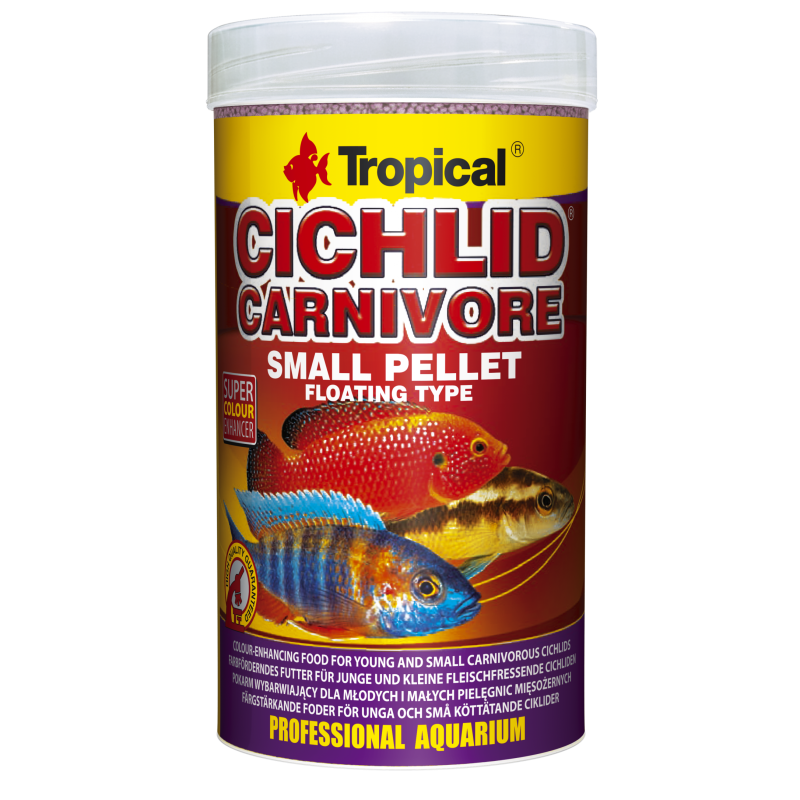 Tropical CICHLID CARNIVORE SMALL PELLET 5 litres/1.8KG