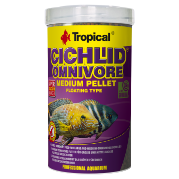 Tropical CICHLID OMNIVORE MEDIUM PELLET  5 litres/1.8KG