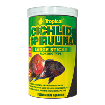 Tropical CICHLID SPIRULINA LARGE STICKS 10 litres/3KG (sur commande)