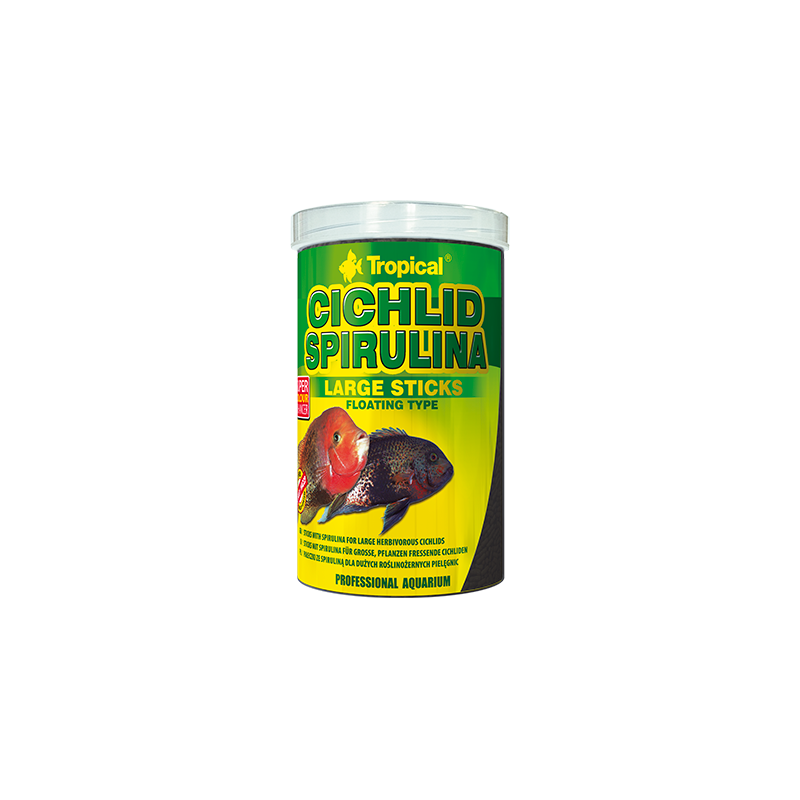 Tropical CICHLID SPIRULINA LARGE STICKS 10 litres/3KG (sur commande)