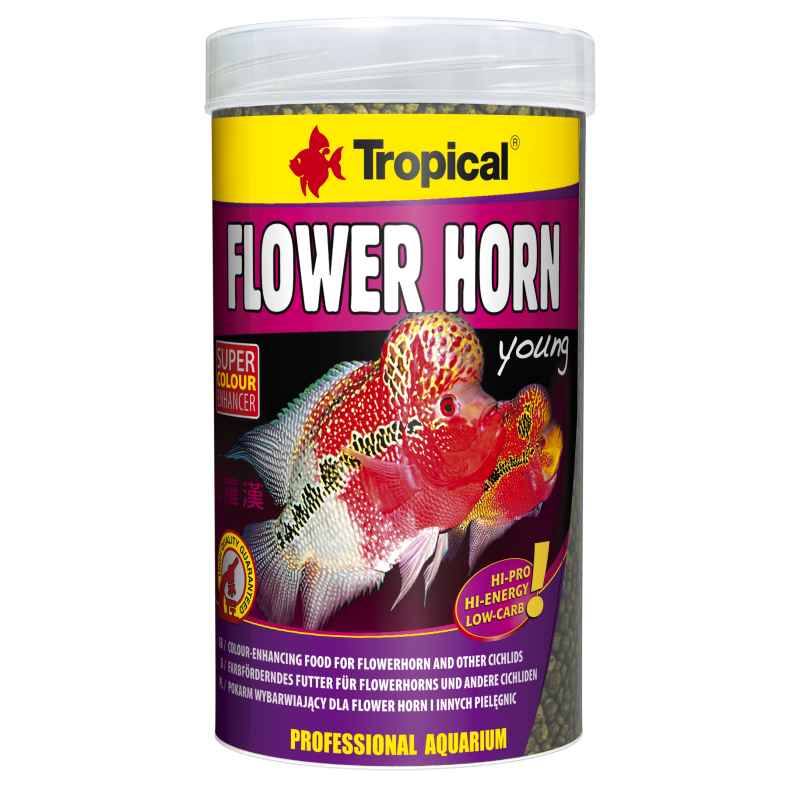 Tropical FLOWER HORN young pellet 1 litre