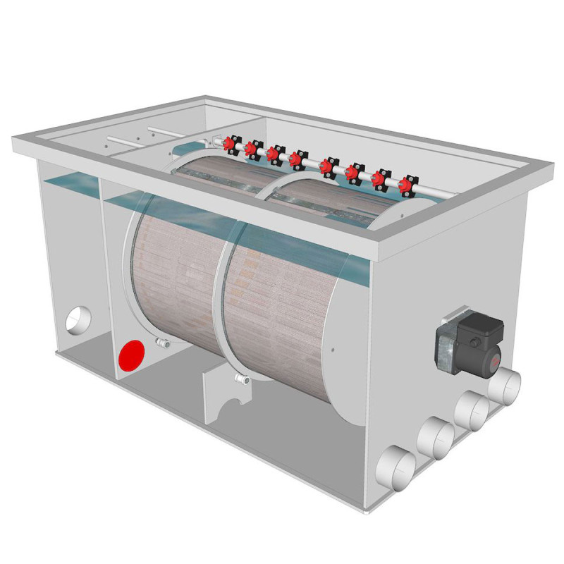 AquaKing Red Label Drum Filter Pro 80/100 XL (sur commande délai 15 jours).