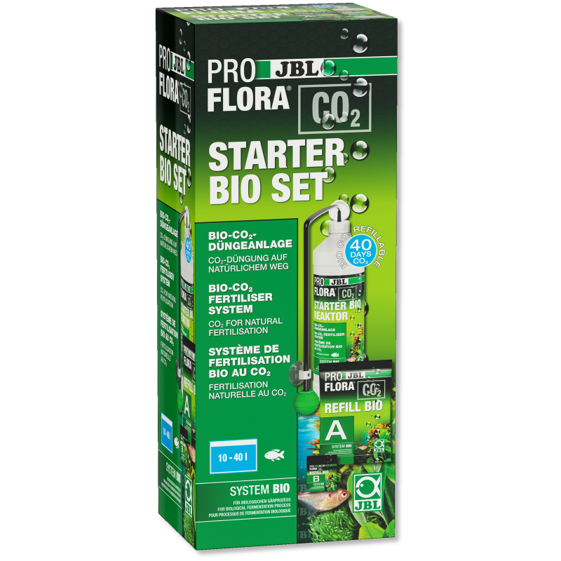 JBL PROFLORA CO2 STARTER BIO SET Système de fertilisation bio CO2 pour aquariums d'eau douce de 10 à 40 litres