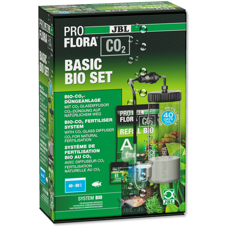 JBL PROFLORA CO2 BASIC BIO SET Système de fertilisation bio au CO2 pour aquariums d’eau douce de 40 à 80 litres