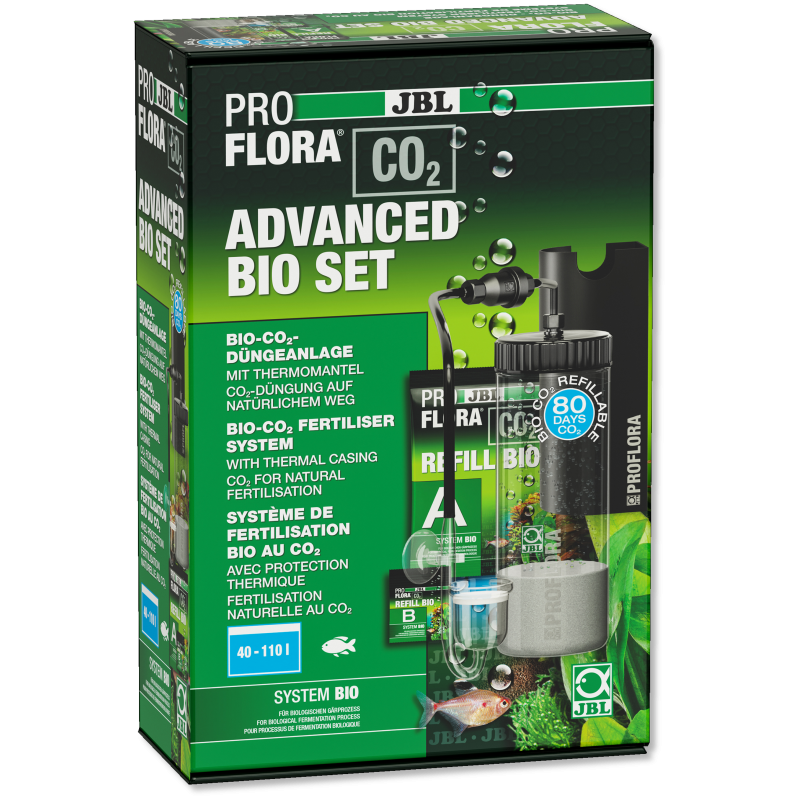 JBL PROFLORA CO2 ADVANCED BIO SET Système de fertilisation bio au CO2 pour aquariums d’eau douce de 40 à 80 litres