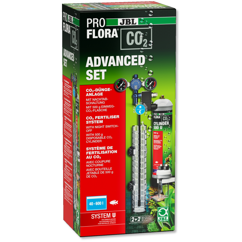 JBL PROFLORA CO2 ADVANCED SET U Kit complet de fertilisation au CO2.
