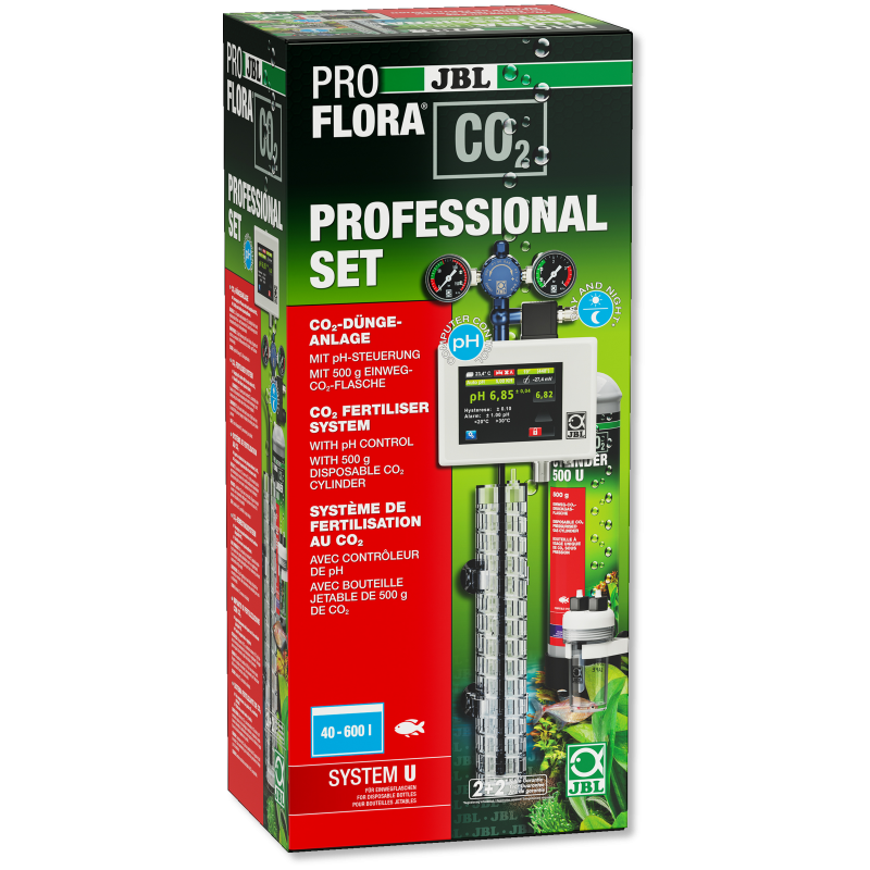 JBL PROFLORA CO2 PROFESSIONAL SET U Système de fertilisation au CO2 professionnel, avec pilotage automatique du CO2 et du pH et