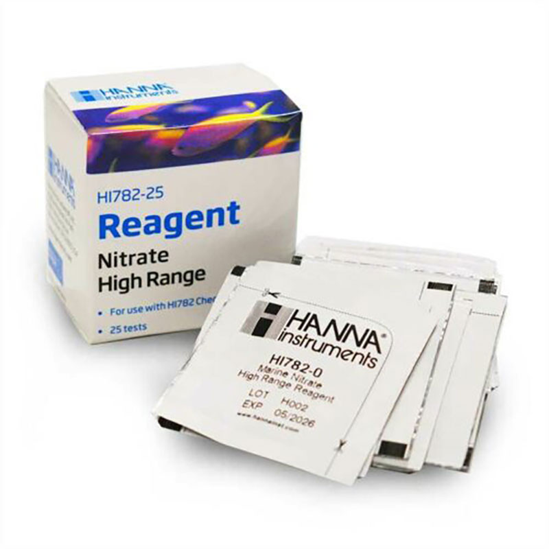 Hanna HI782-25 nitrate high range (HR) reagent set 25 test Hanna HI782-25 nitrate high range (HR) reagent set 25 test