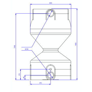 Filtre Air-Aqua SuperBead large marbre noir pour bassin de 70 à 150 m³