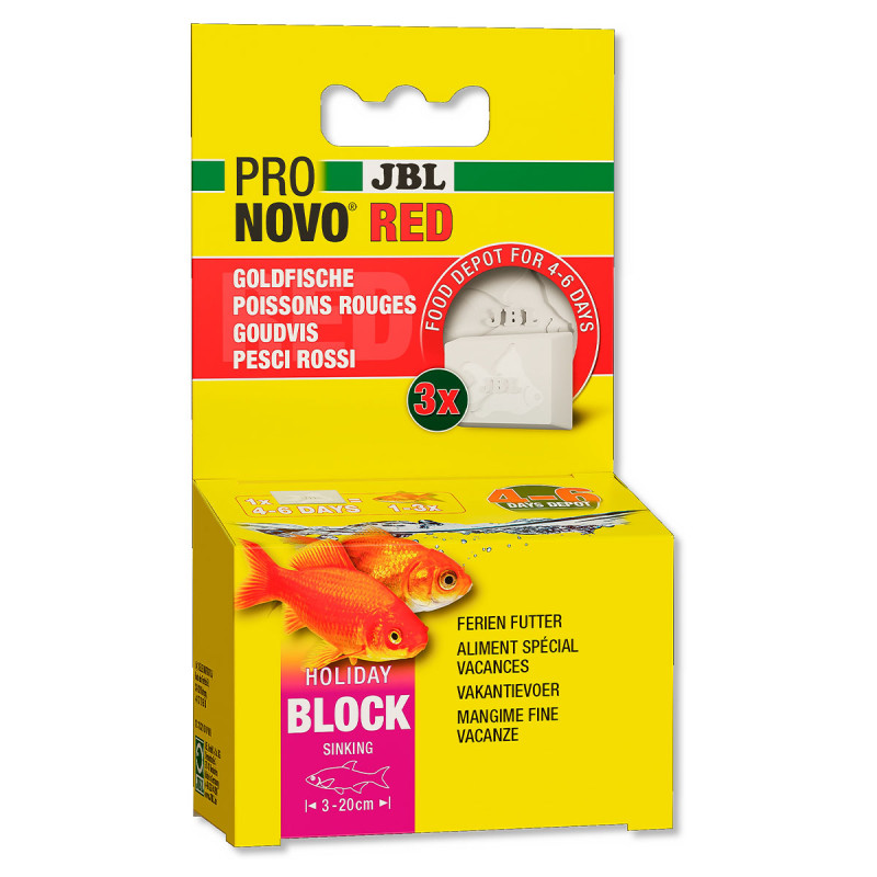 JBL PRONOVO RED HOLIDAY Aliment spécial vacances pour poissons rouges et voiles-de-Chine