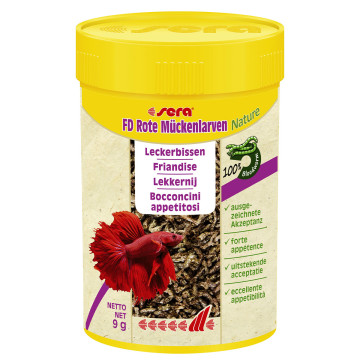 Sera FD larves de moustiques rouges Nature 100 ml (9 gr)