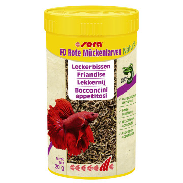 Sera FD larves de moustiques rouges Nature 250 ml (20 gr)