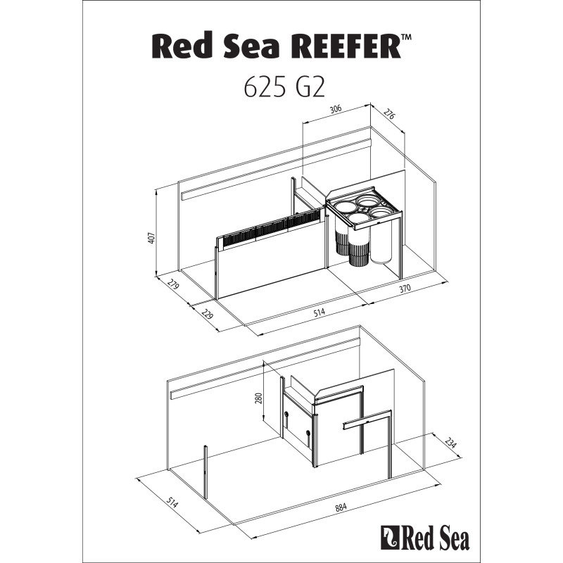 Red Sea - REEFER™ XXL 625 G2 Décantation Red Sea - REEFER™ XXL 625 G2 Décantation