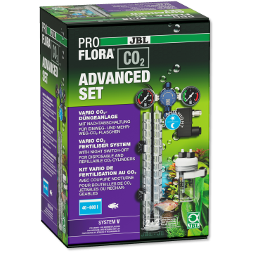 JBL PROFLORA CO2 ADVANCED SET V Kit complet de fertilisation au CO2, avec 2 manomètres et coupure nocturne, SANS BOUTEILLE