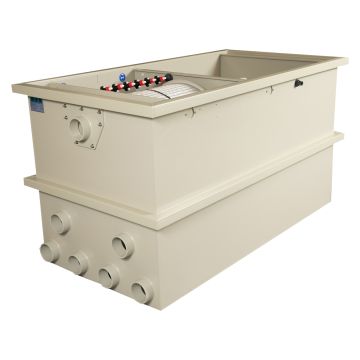 Filtre à tambour combi type CL 65k pour 50m³ avec masses de filtration et pompe de rinçage
