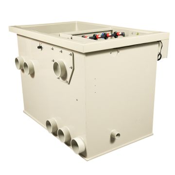 Filtre à tambour combi type M-25 Entry pour 20m³ avec masses de filtration et pompe de rinçage