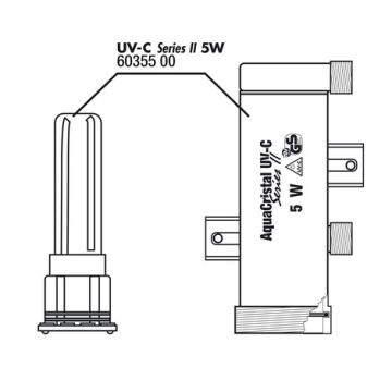 JBL AC UV-C II 5 W Boîtier+Fixation+Verre
