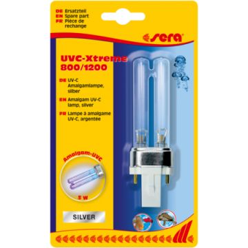 Sera Lampe à amalgame UV-C sera argentée 5 W pour 800, 1200