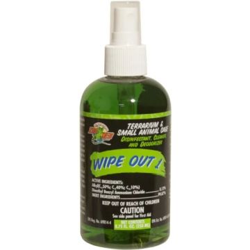 Zoomed wo18e wipe out 1 terrarium cleaner 258ml
