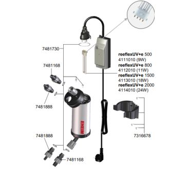EHEIM support de fixation avec vis 7316678